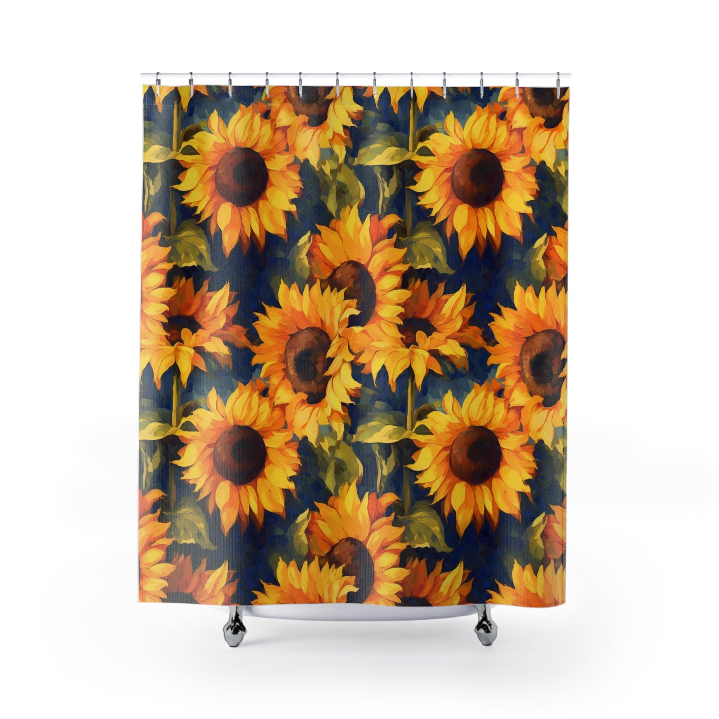 Wildflower Shower Curtain, Retro Shower Curtain, Botanical Shower Curtain, Boho Bathroom Decor