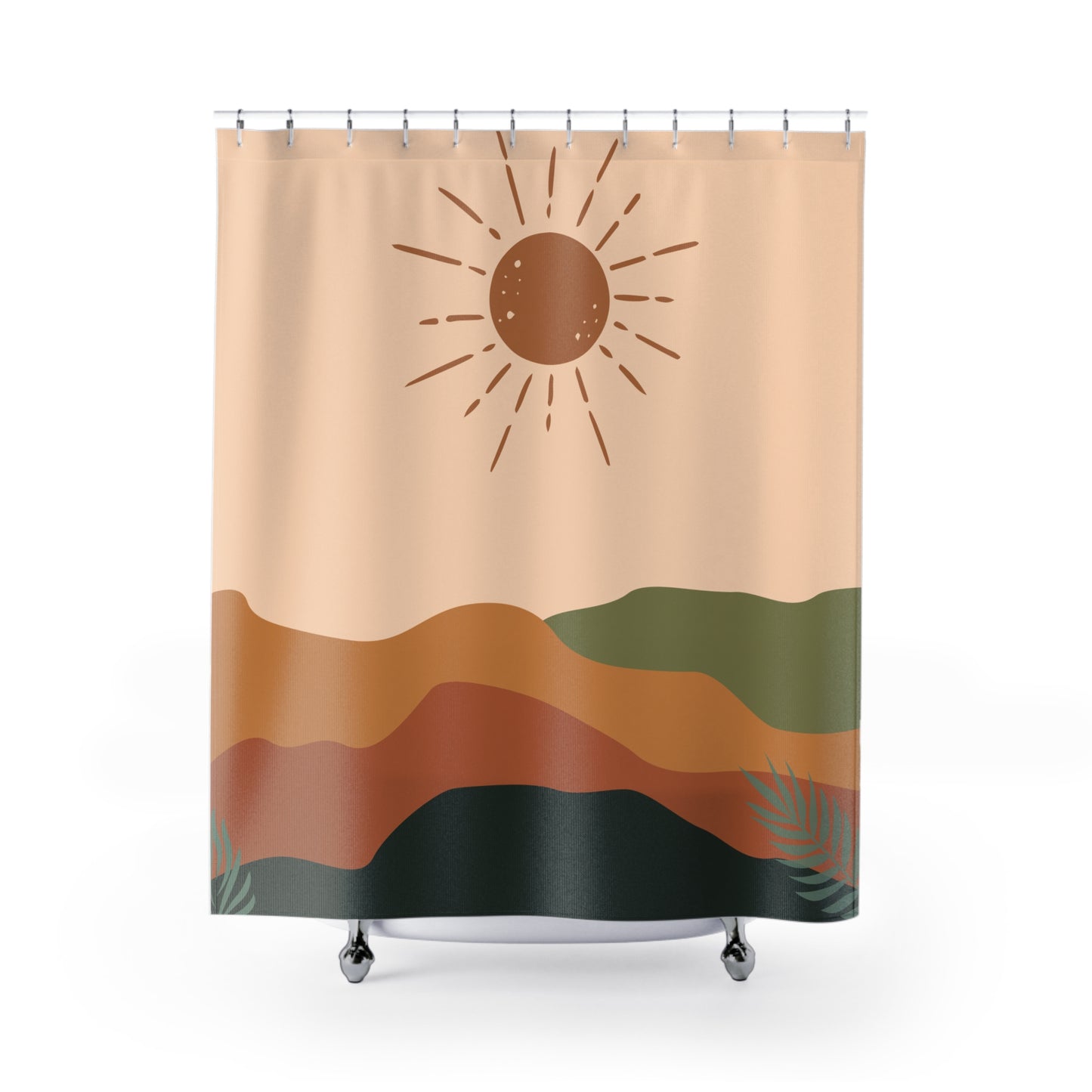 Vibrant Boho Shower Curtain - Add a Touch of Bohemian Charm to Your Bathroom