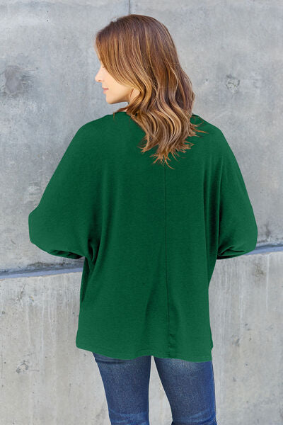 Womens Green Long Sleeve T-Shirt