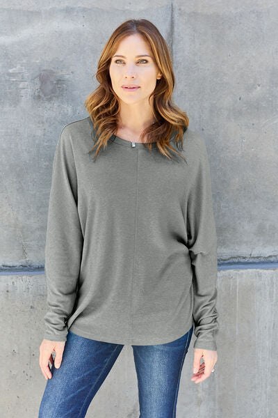 Womens Green Long Sleeve T-Shirt
