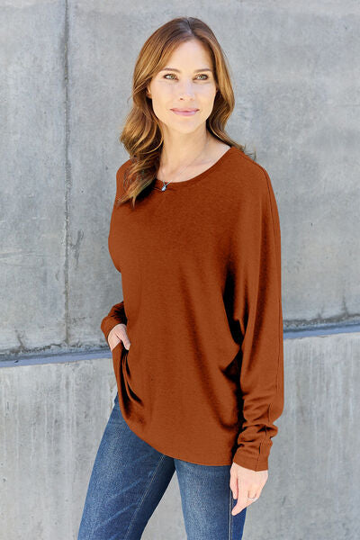 Womens Green Long Sleeve T-Shirt