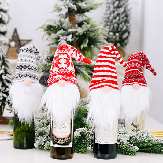 Christmas Gnome 2-Piece Wine Bottle Covers Black Friday Deal