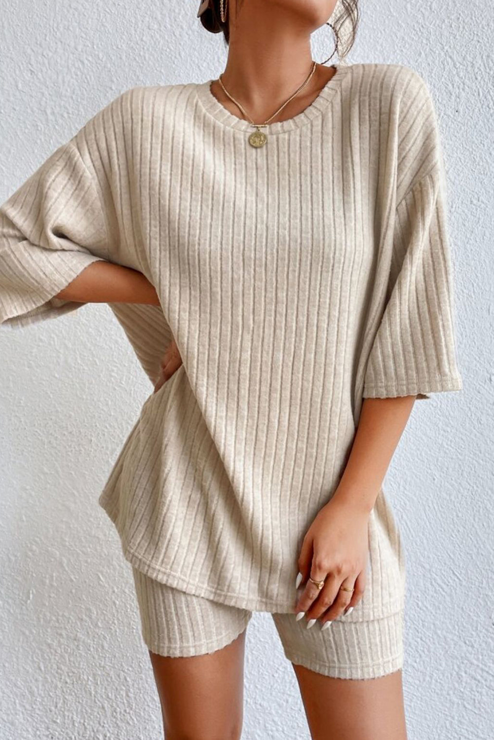 Womens Top and Shorts Lounge Set
