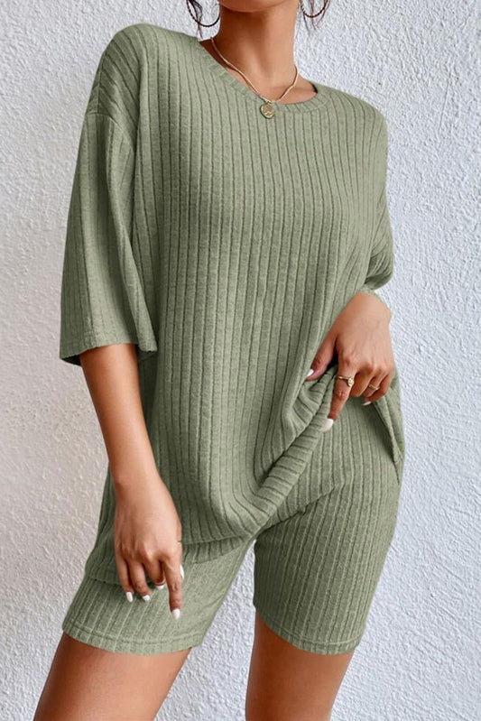 Womens Top and Shorts Lounge Set