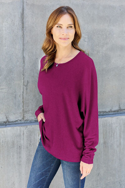 Womens Green Long Sleeve T-Shirt