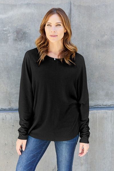 Womens Green Long Sleeve T-Shirt