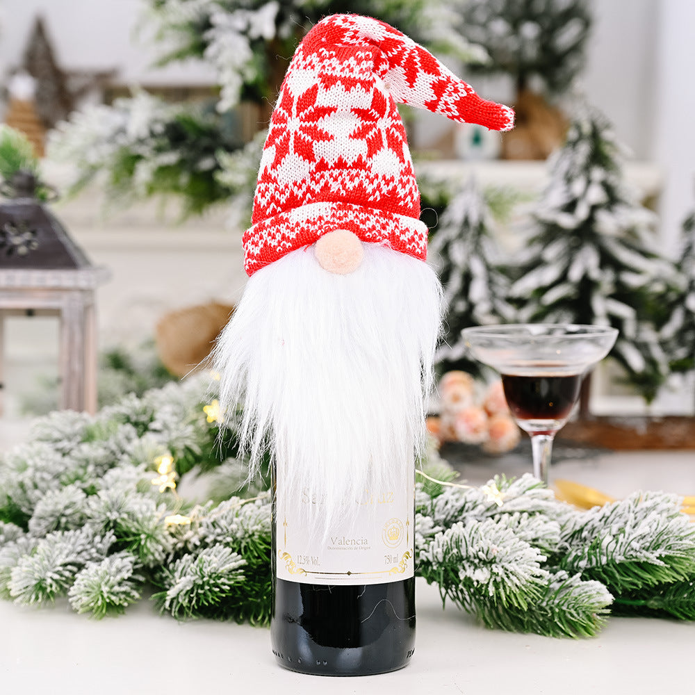Christmas Gnome 2-Piece Wine Bottle Covers Black Friday Deal