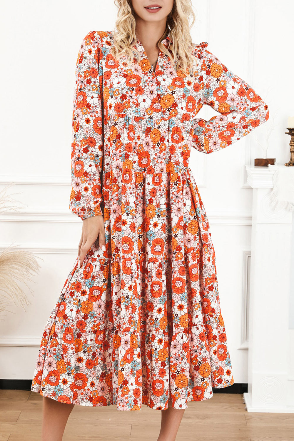 Long Sleeve Floral Dress