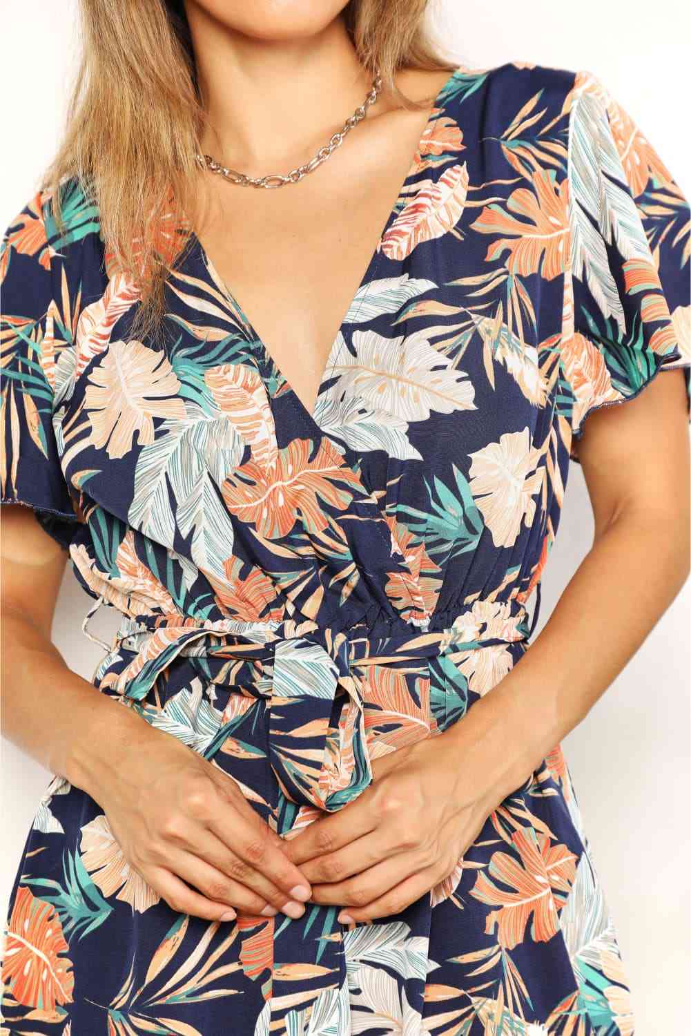 Botanical Romper Tie Waist