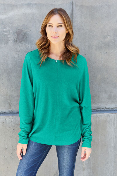 Womens Green Long Sleeve T-Shirt