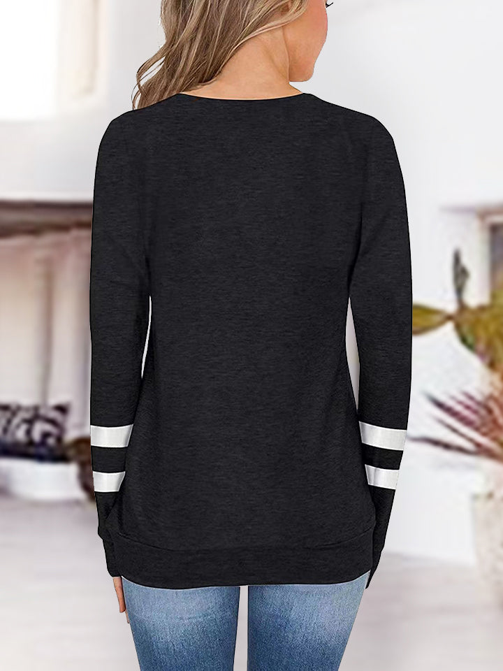 V-Neck Long Sleeve T-Shirt