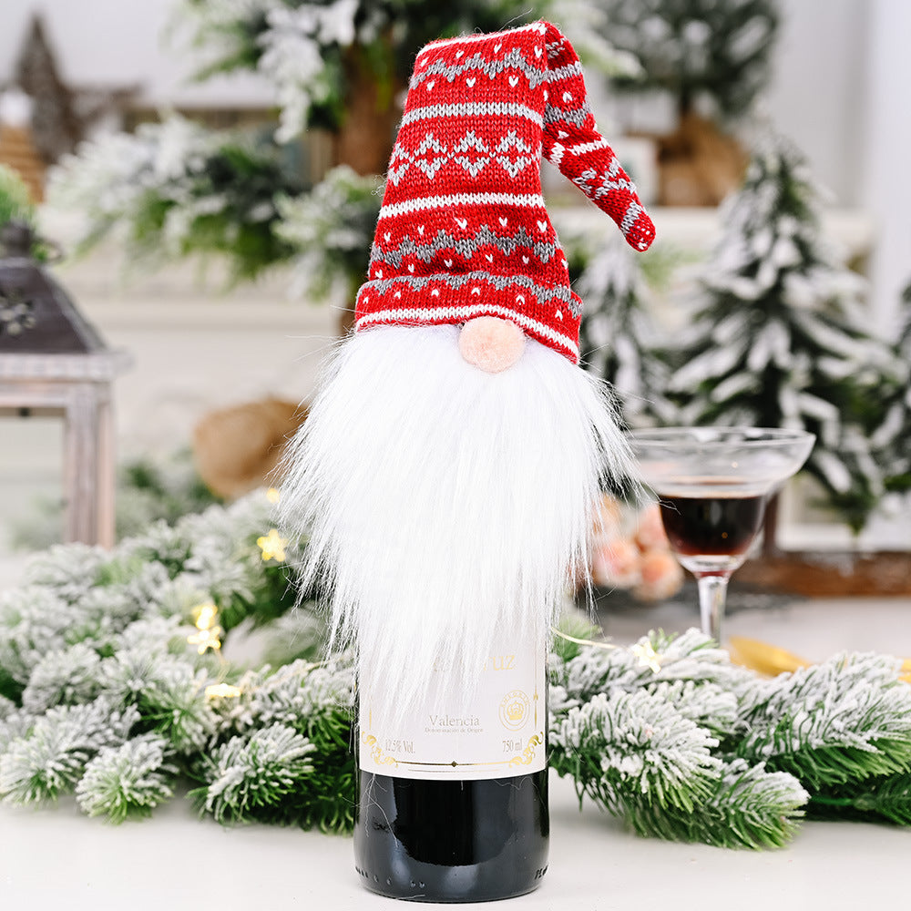 Christmas Gnome 2-Piece Wine Bottle Covers Black Friday Deal