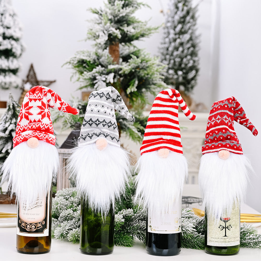 Christmas Gnome 2-Piece Wine Bottle Covers Black Friday Deal